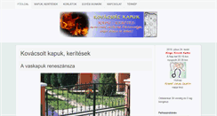 Desktop Screenshot of kovacsoltkapuk.hu