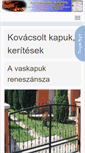 Mobile Screenshot of kovacsoltkapuk.hu